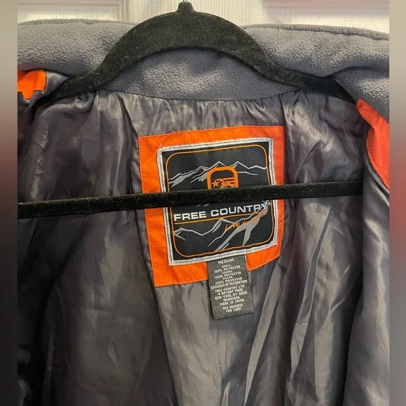 Free Country “3-in-1” Men’s Jacket, Dark Olive & Orange (Size Medium) - Picture 3 of 15